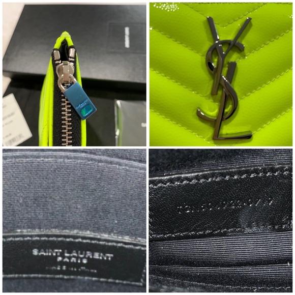 ❌SOLD❌ Saint Laurent Neon Yellow Pouch - Picture 2 of 5